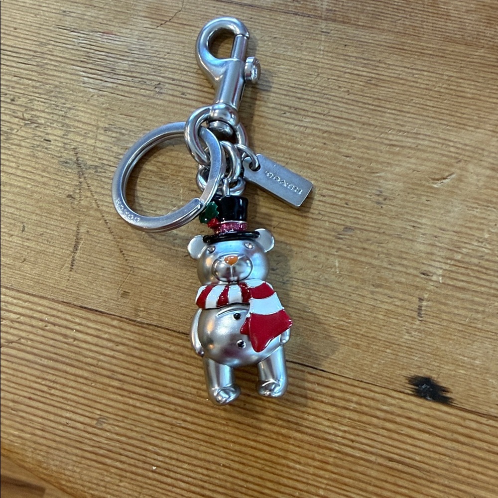 Snowman Bear Bag Charm